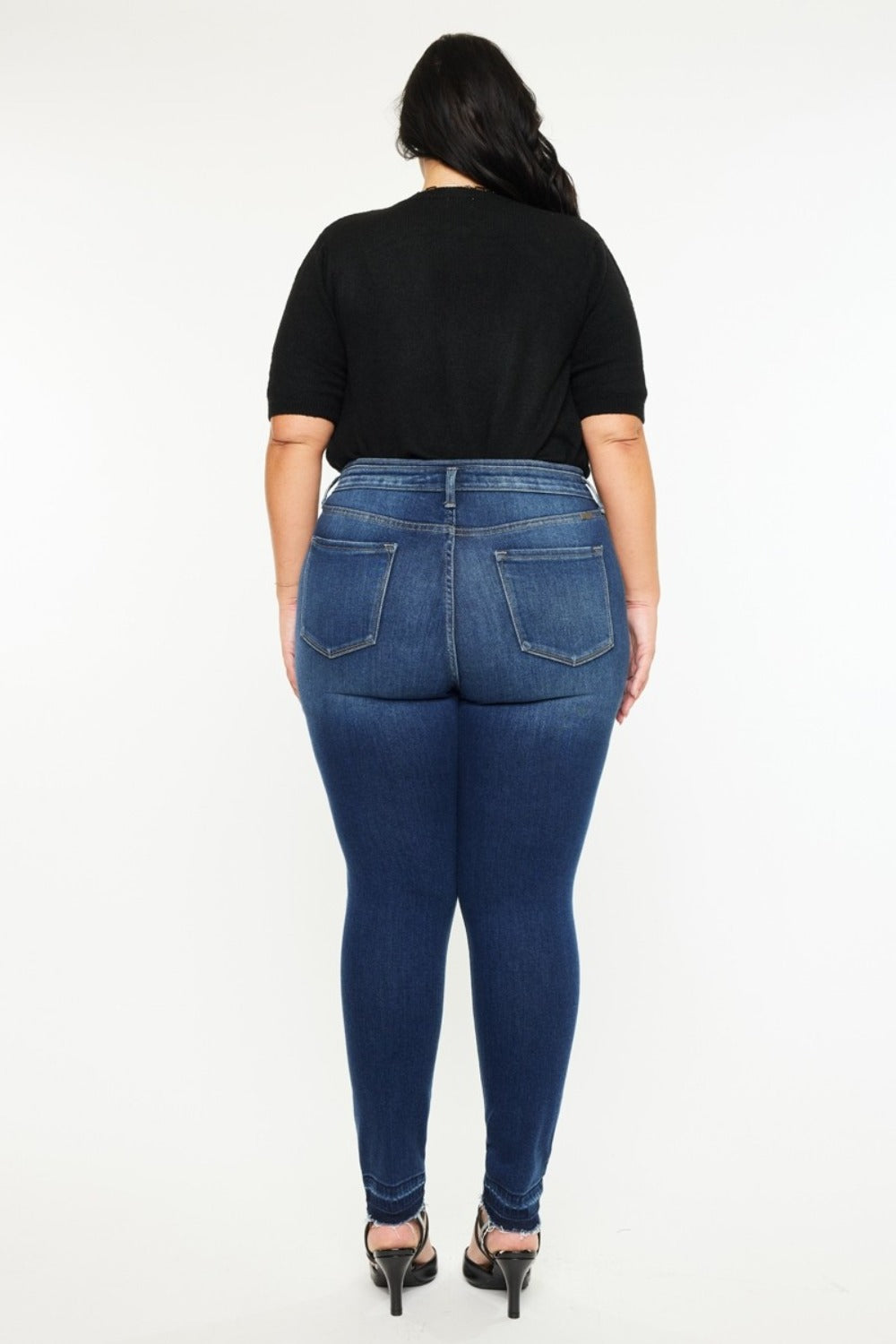 Kancan High Rise Skinny Ankle Jeans - plus size back view