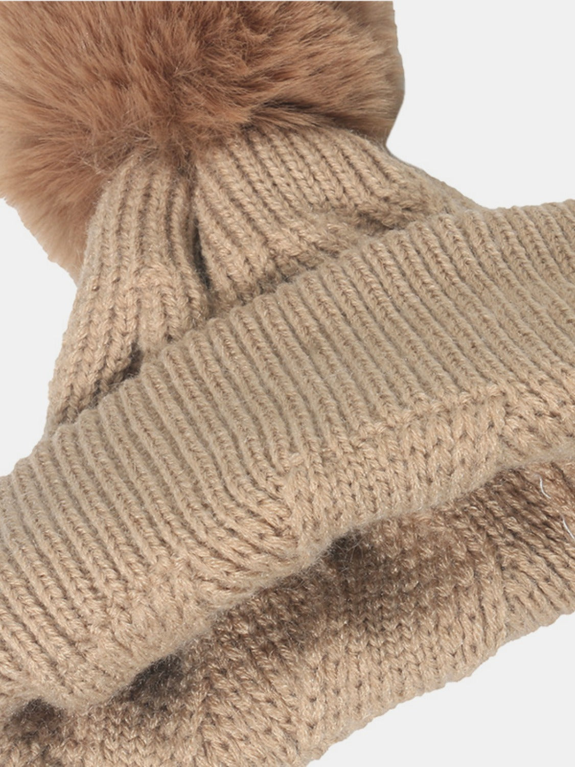 Roll Rim Hat with Pompom - 5 colors