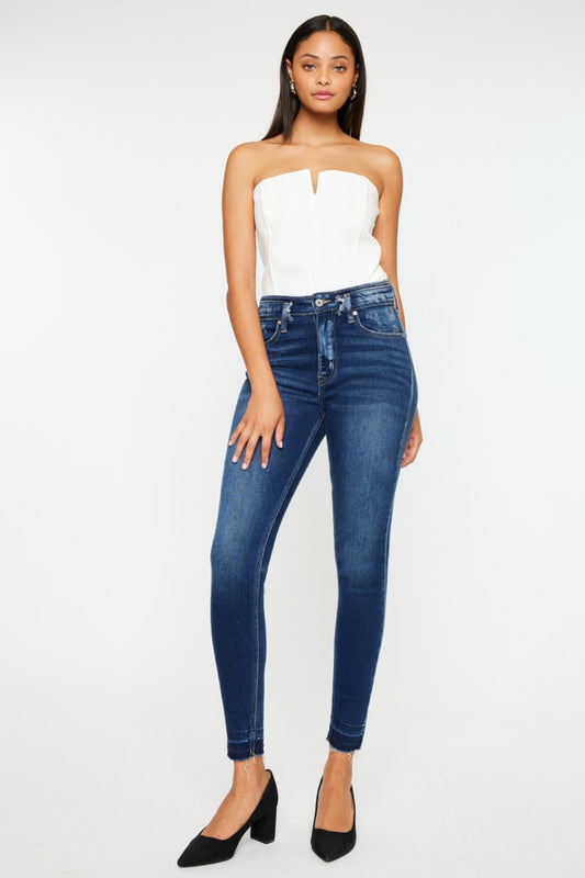 Kancan High Rise Skinny Ankle Jeans - front view