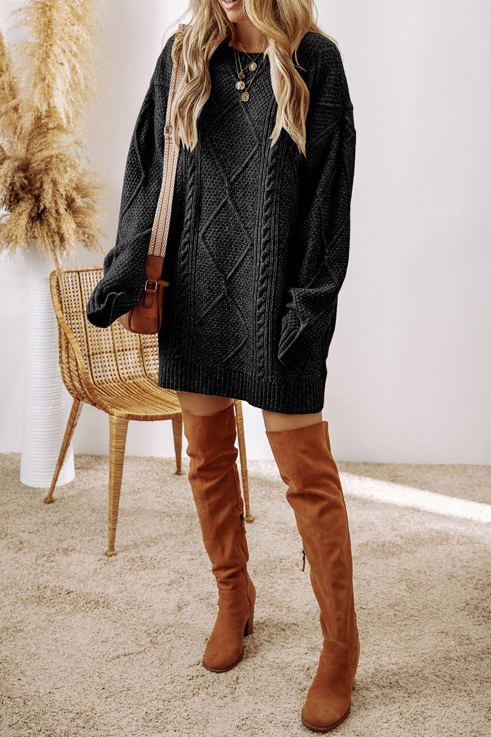 Black sweater dress