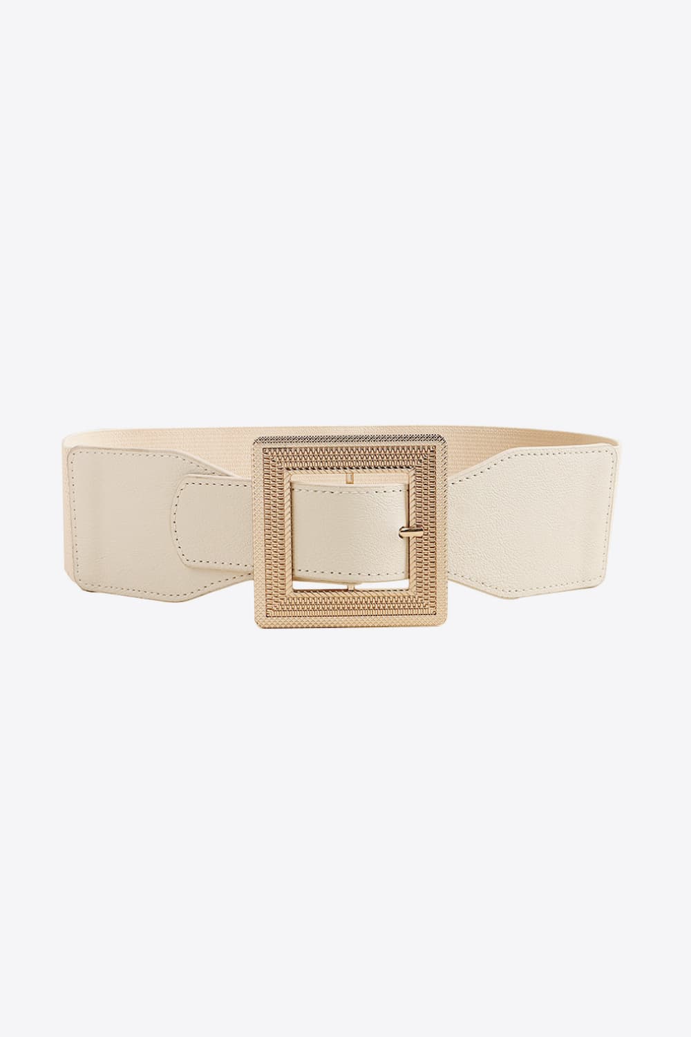 Faux Leather Belt with Square Buckle - 2 colors