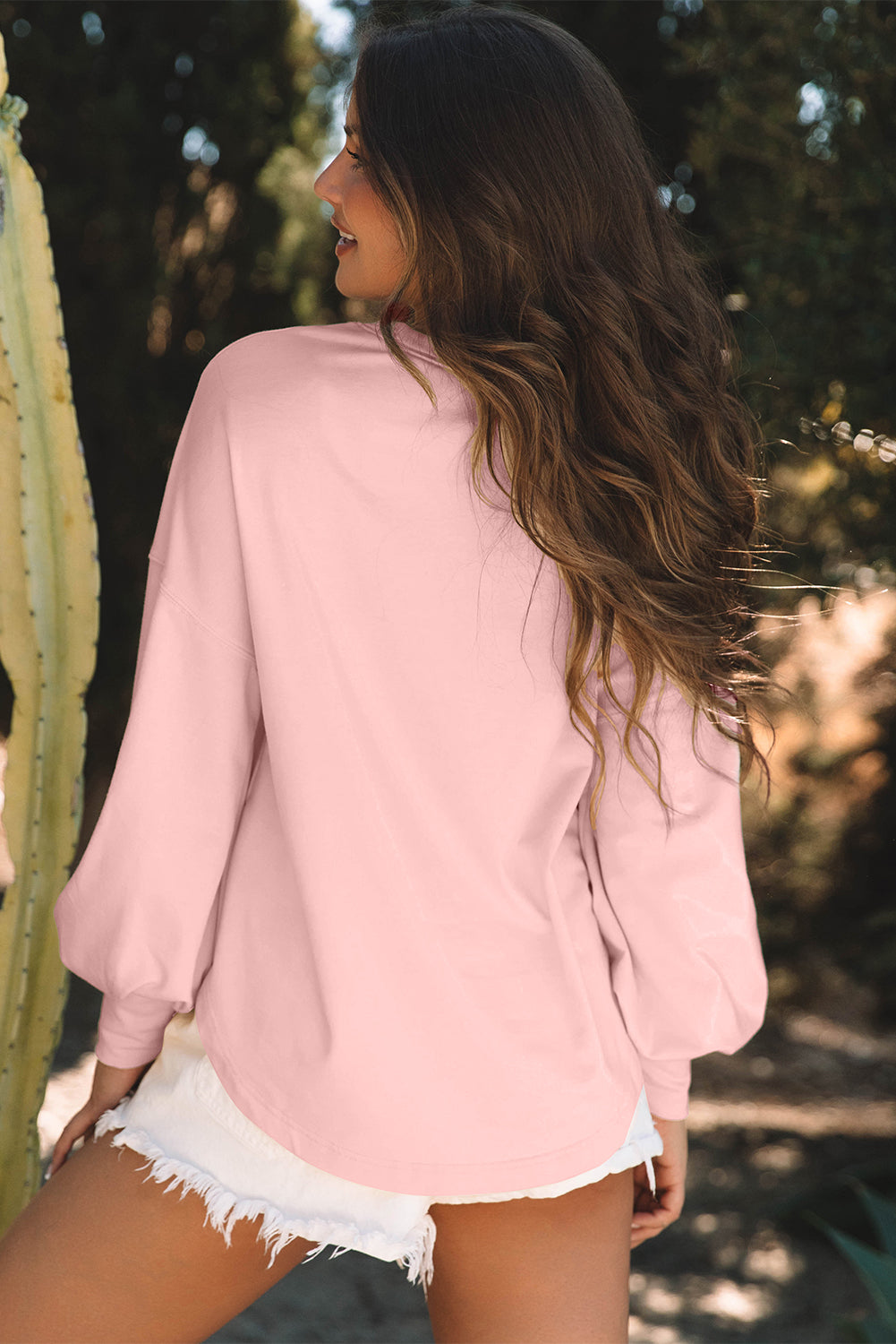 Studded Star Graphic Oversized Long Sleeve Top - 3 colors