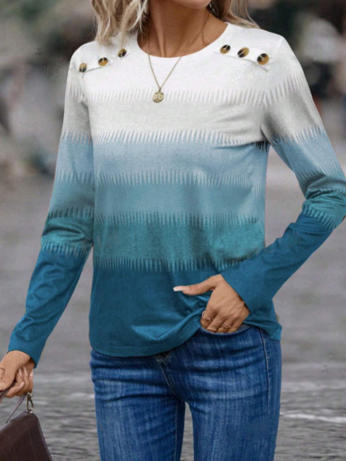 Contrast Long Sleeve T-Shirt
