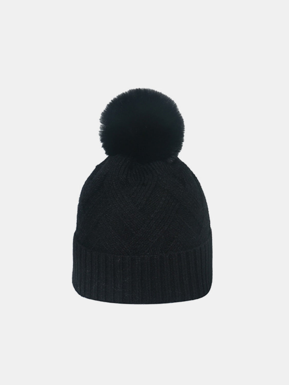Roll Rim Hat with Pompom - 5 colors