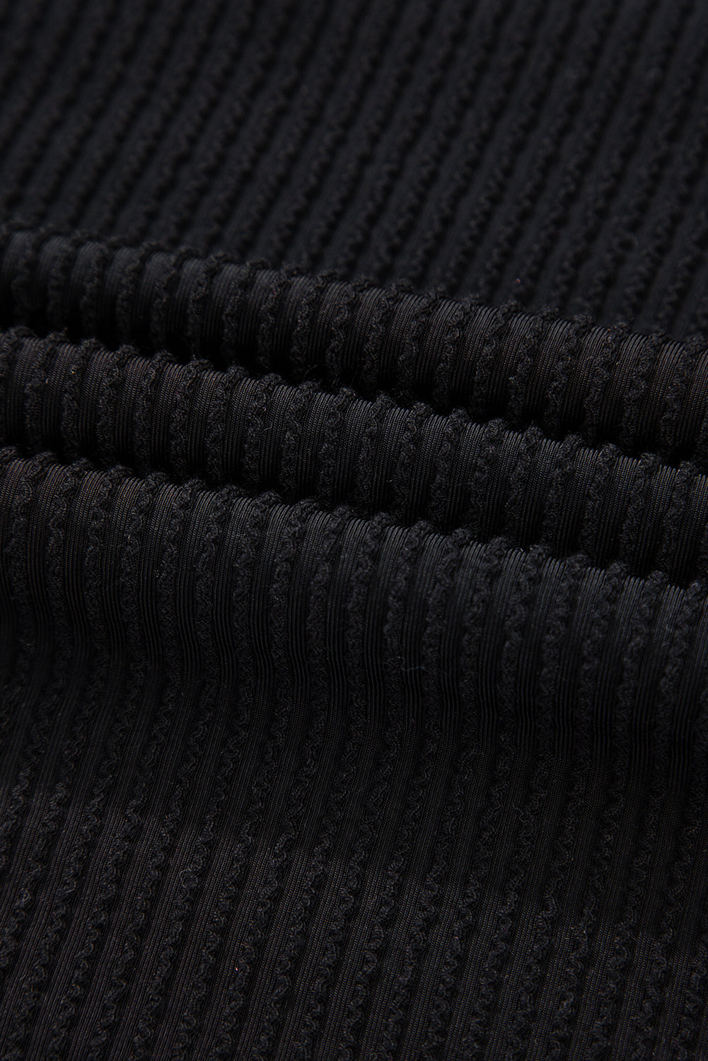 Black Corded Long Sleeve Top and Shorts Set for Christmas