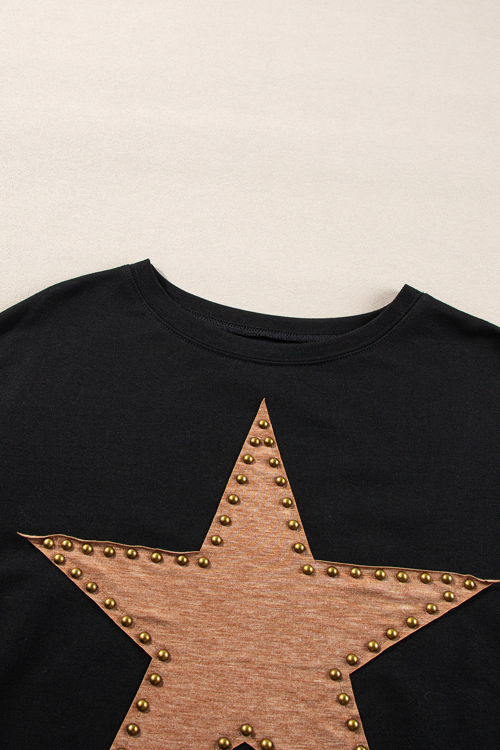 Studded Star Graphic Oversized Long Sleeve Top - 3 colors